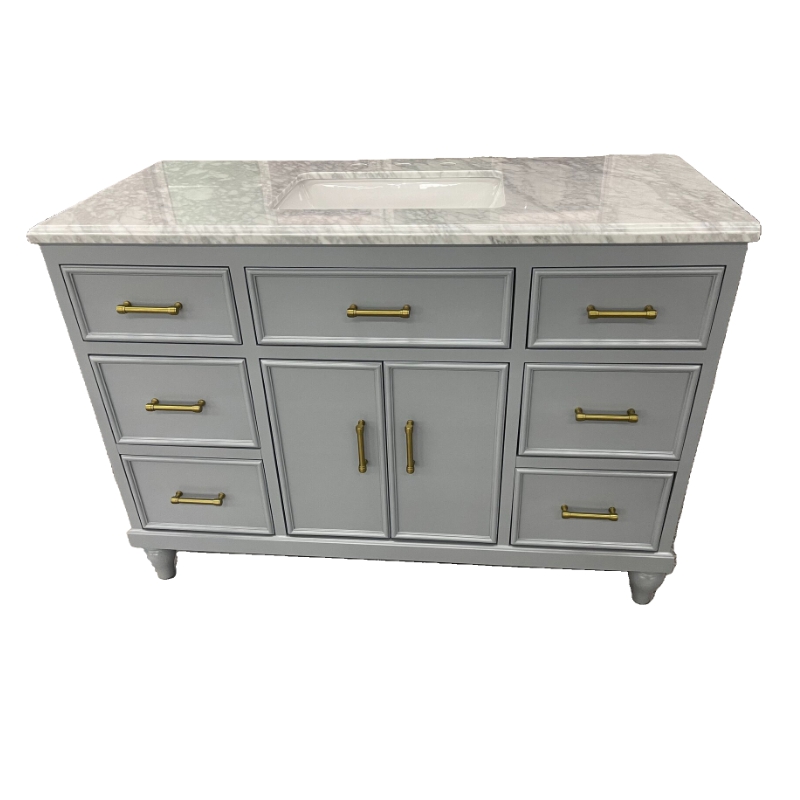 Solid Wood + MDF Floor Mounted Vanity Cabinet Bathroom Basin vanity 48 inch with single sink